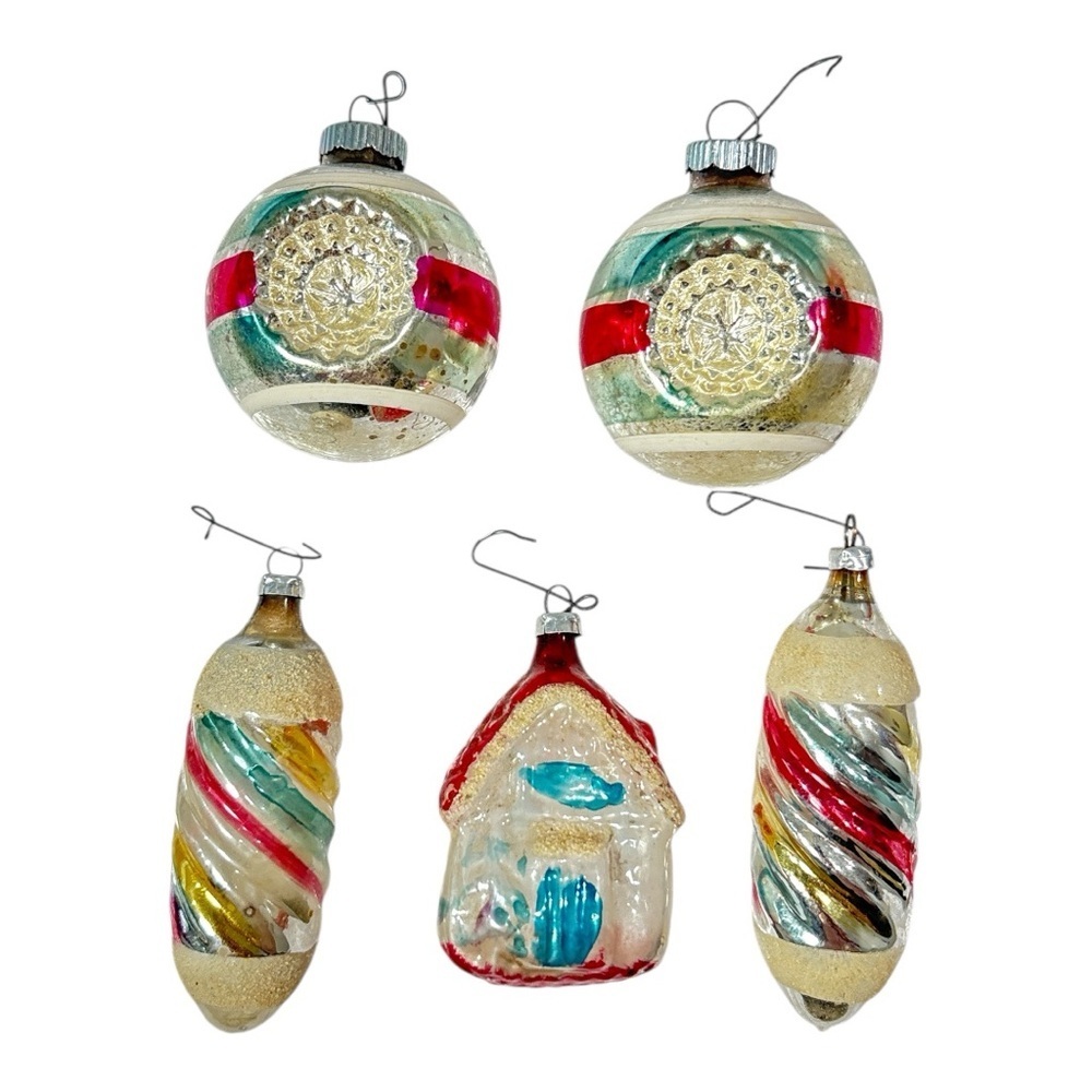 Vtg Sears Imperial Collection Mercury Glass Christmas Ornament Mica West Germany